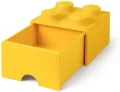 LEGO(R) pojemnik klocek z szufladą czwórka żółty - tantis.pl