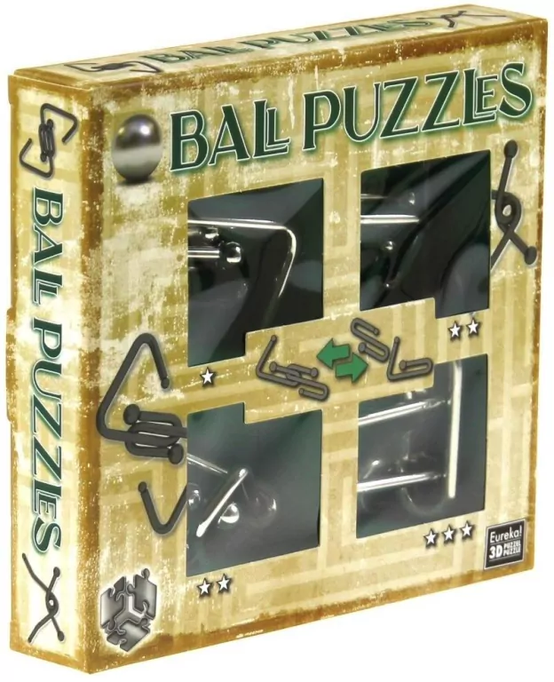 Łamigłówki metalowe. 4 sztuki. Puzzle Mania - tantis.pl