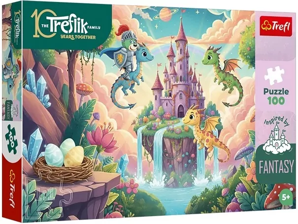 Puzzle 100 Rycerz Treflik i smoki TREFL - tantis.pl