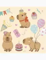 Serwetki DAISY Lunch SD 330x330 Kapibary 045301 - tantis.pl