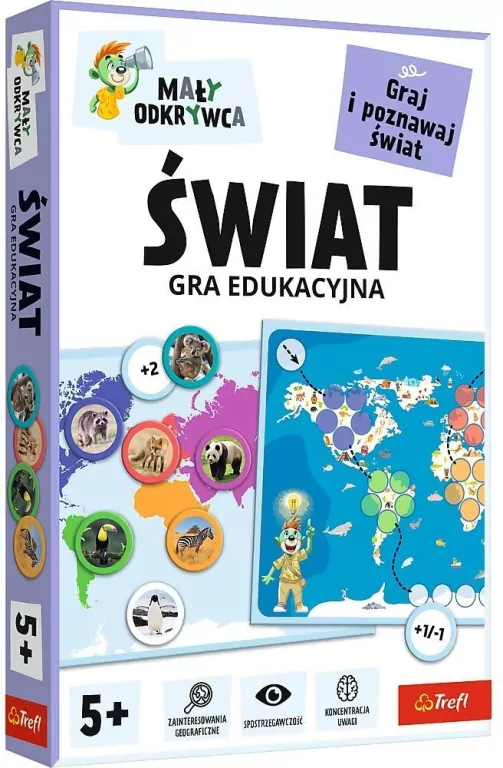 Mały odkrywca Świat Gra edukacyjna Trefl - tantis.pl