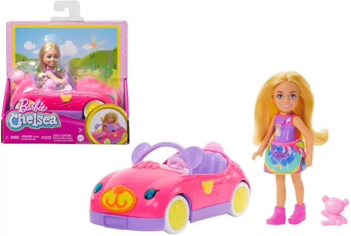 Barbie Chelsea i misiowy pojazd - tantis.pl