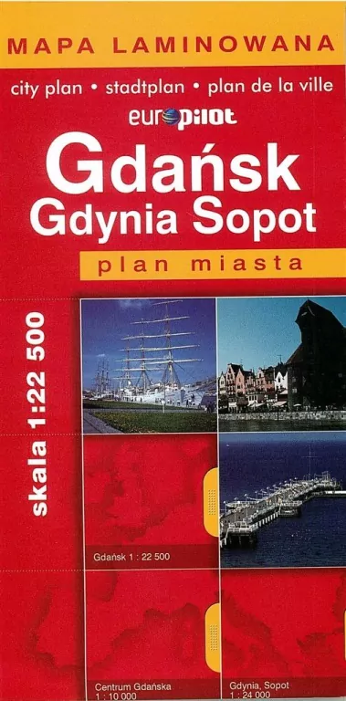 Plan Miasta EuroPilot. Gdańsk Gdynia Sopot laminat - tantis.pl