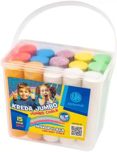 Astra. Kreda Jumbo Wiaderko Fun, 15 sztuk - tantis.pl