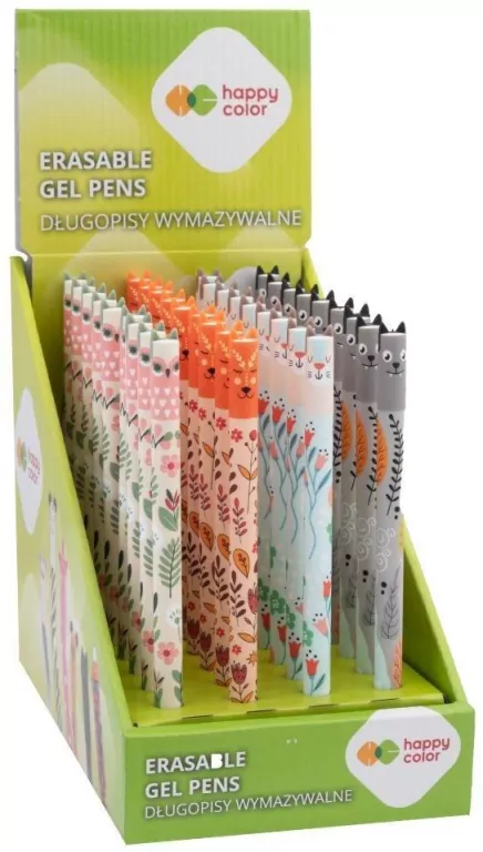 Długopis wymaz. Uszaki Floral Art nieb (36szt) - tantis.pl