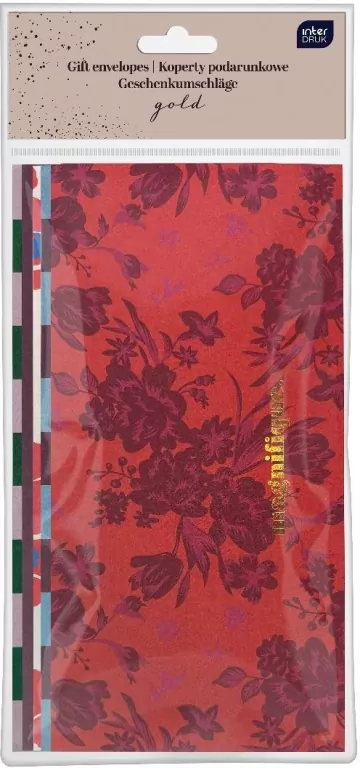 Koperty podarunkowe 22x11cm gold - tantis.pl