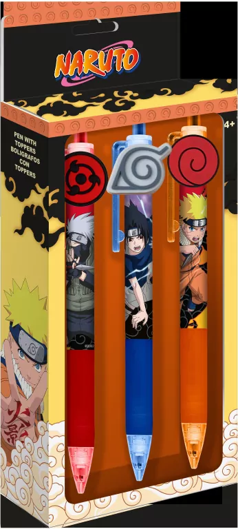 Długopis z Toperem Naruto 3 sztuki NA00004 - tantis.pl