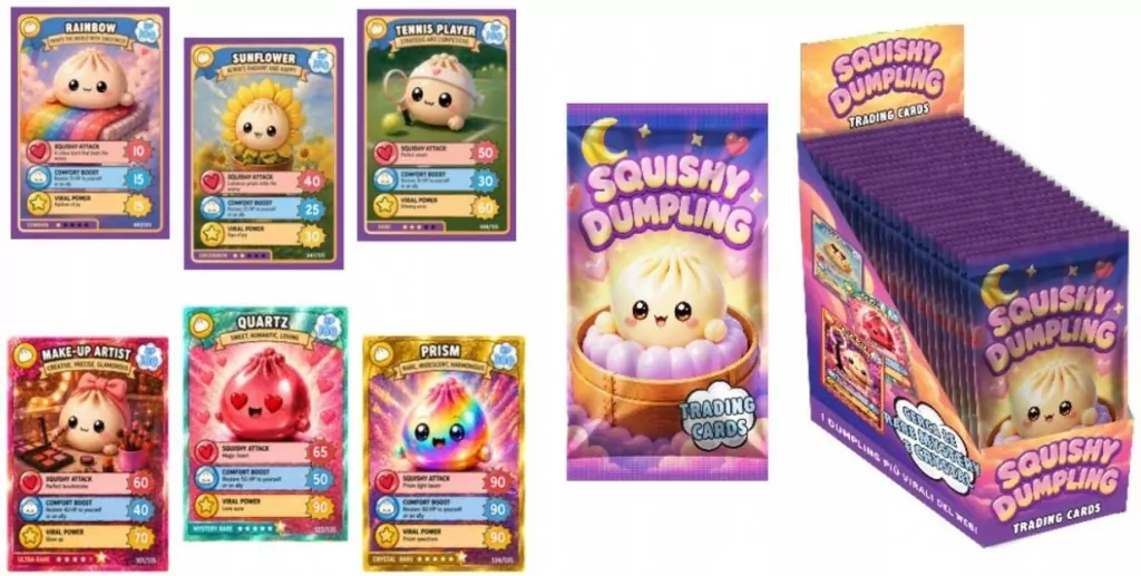 Karty laminowane squishy dumpling MIX - tantis.pl