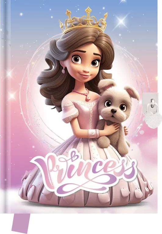 Pamiętnik z kłódką Princess 14x18cm 80 kartek - tantis.pl