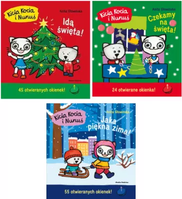 Pakiet: Idą święta / Czekamy na święta! Kalendarz adwentowy / Jaka piękna zima! Kicia Kocia i Nunuś