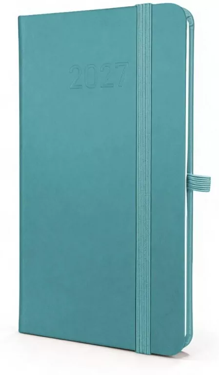 Kalendarz 2027 B6 Slim Tygodniowy Turkusowy - tantis.pl