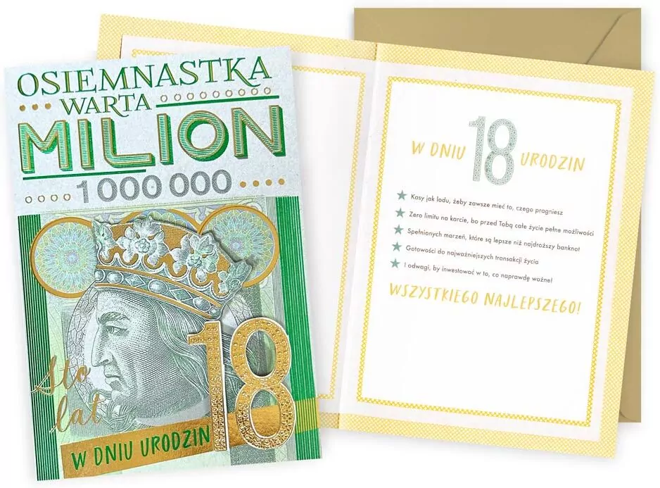 Karnet Urodziny 18 - tantis.pl