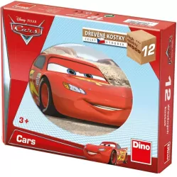 Klocki drewniane obrazkowe Auta Cars 12el