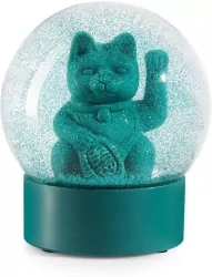 Kula śnieżna - Lucky Cat zielony