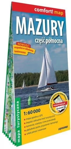 Mazury. Część północna. Mapa turystyczna 1:60 000 - tantis.pl