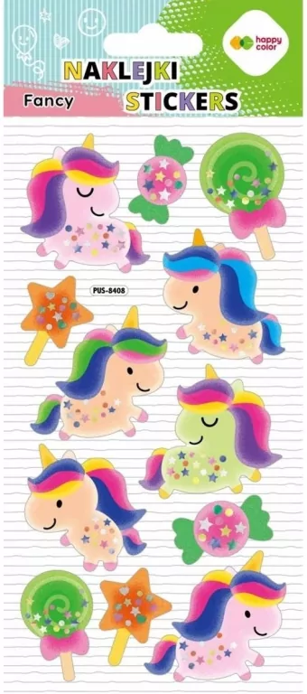 Naklejki 3D Fancy Unicorns 90x210 HAPPY COLOR - tantis.pl