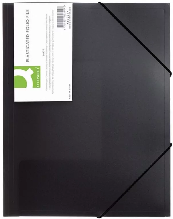 Teczka z gumką A4. Czarna - tantis.pl