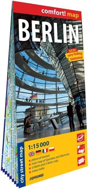 Comfort map Berlin - city street map 1:15 000 lam - tantis.pl