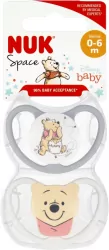 Nuk. Space. Smoczki. 0-6 miesięcy. Kubuś Puchatek