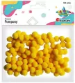 Pompony poliestrowe 10mm żółte 120szt - tantis.pl