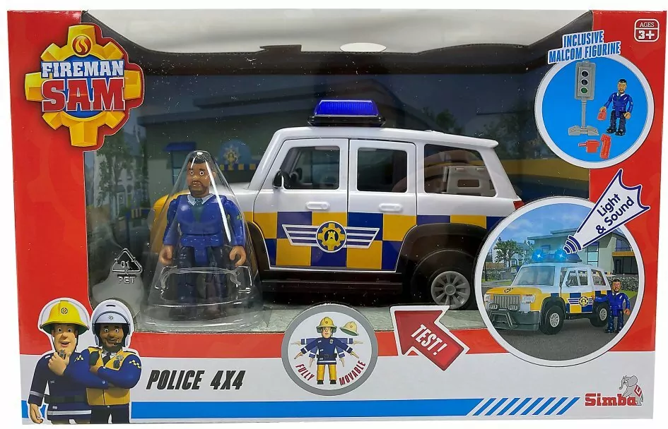 Jeep policyjny z figurką. Strażak Sam - tantis.pl