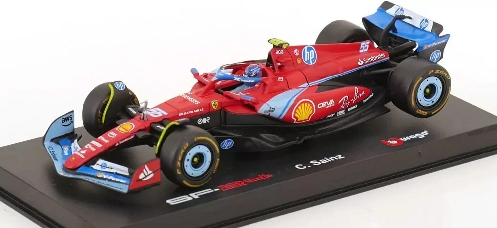 Ferrari Formula With Helmet & Plastic Stand - tantis.pl