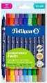 Flamastry Colorella Twin dwustronne 10kol. PELIKAN - tantis.pl