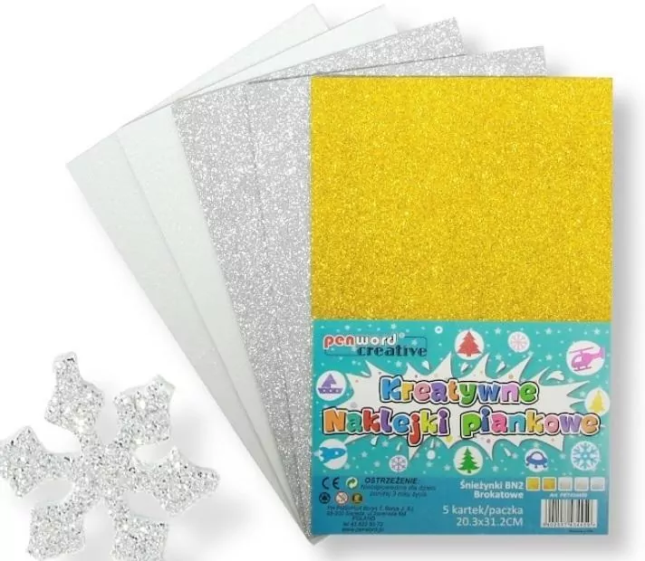 Naklejki piankowe śnieżynki 20,3x31,20cm - tantis.pl