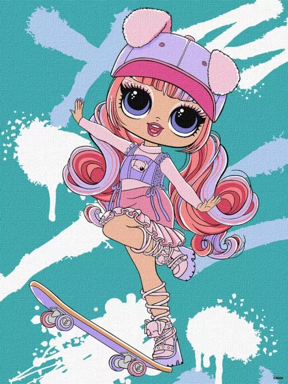 Malowanie po numerach - Tweens LOL Skate Dance.. - tantis.pl