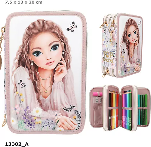 Piórnik potrójny z wyposażeniem Top Model Summer Feeling 13302A - tantis.pl