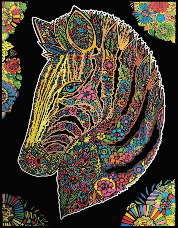 Kolorowanka Welwetowa 47x35 Zebra - tantis.pl