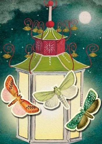 Karnet B6 POP-UP z kopertą Lampion i ćmy - tantis.pl