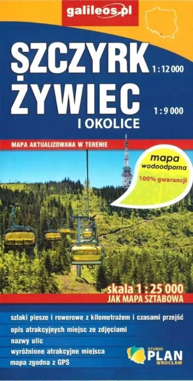 Szczyrk, Żywiec i okolice. Mapa 1:25 000 - tantis.pl