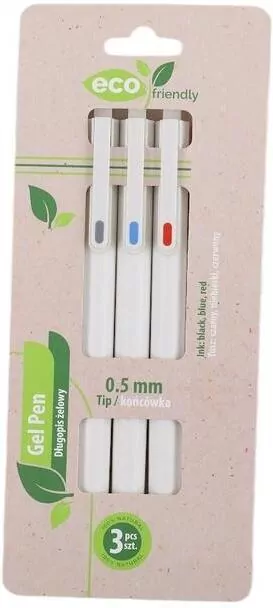 Długopis żelowy 0,5mm 3szt - tantis.pl
