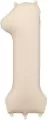 Balon foliowy cyfra 1 86cm jasny beż - tantis.pl