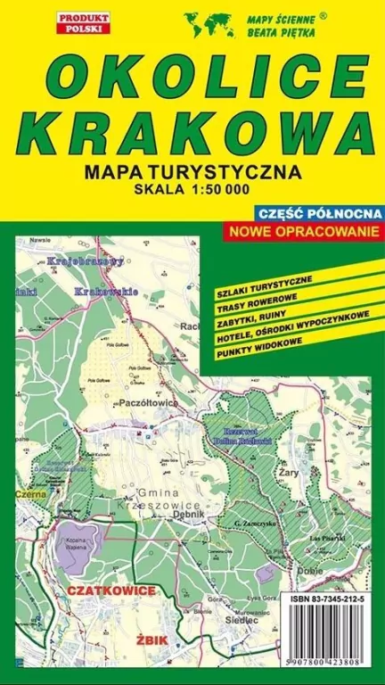Okolice Krakowa Półn. 1: 50 000 mapa turystyczna - tantis.pl