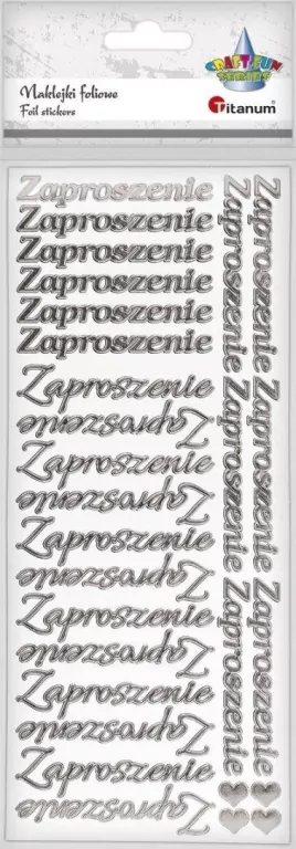 Naklejki foliowe napis Zaproszenie 28szt - tantis.pl