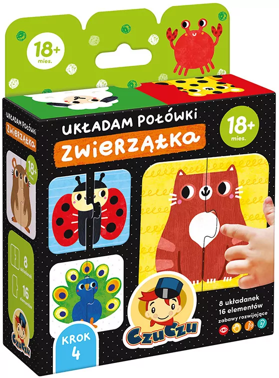 CzuCzu. Zwierzątka. Układam połówki. 18m+ - tantis.pl