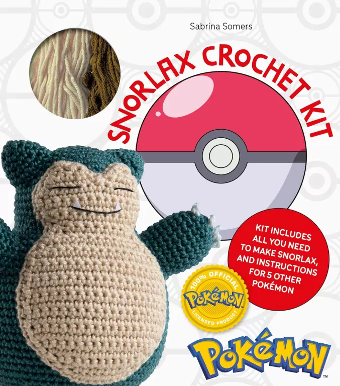Pokemon Crochet. Snorlax Kit – Snorlax Materials + Instructions for 5 Other Pokemon - tantis.pl
