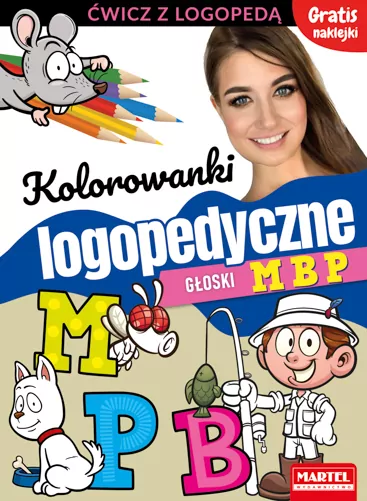 Kolorowanki logopedyczne. Głoski M B P - tantis.pl
