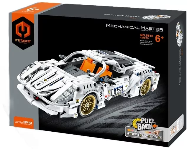 Pull Back Super Car biały IM5812 - tantis.pl