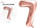 Balon foliowy cyfra 7 86cm różowe złoto - tantis.pl