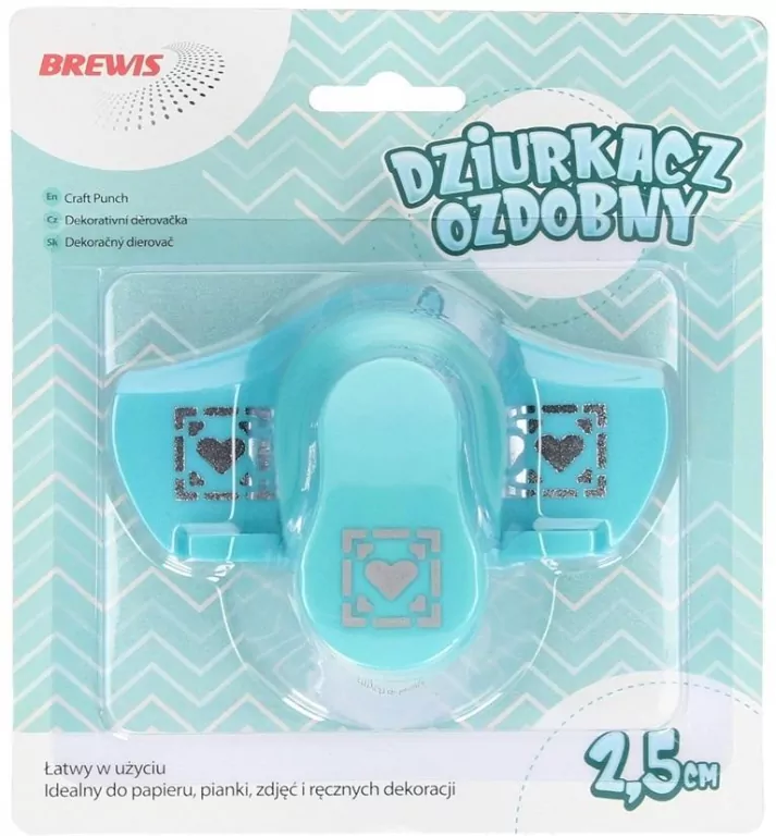 Dziurkacz ozdobny brzegowy 2,5cm serce - tantis.pl