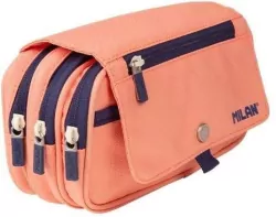 Piórnik 3 komory z klapką 1918 różowy MILAN