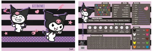 Podkładka na biurko dwustronna Kuromi 55x38 cm - tantis.pl