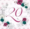 Karnet Swarovski kwadrat CL1420_PO Urodziny 20 - tantis.pl