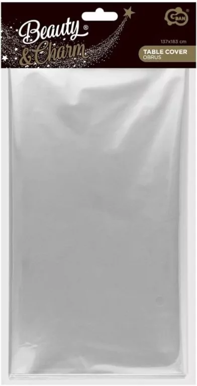 Obrus foliowy, metaliczny srebrny 137x183cm - tantis.pl