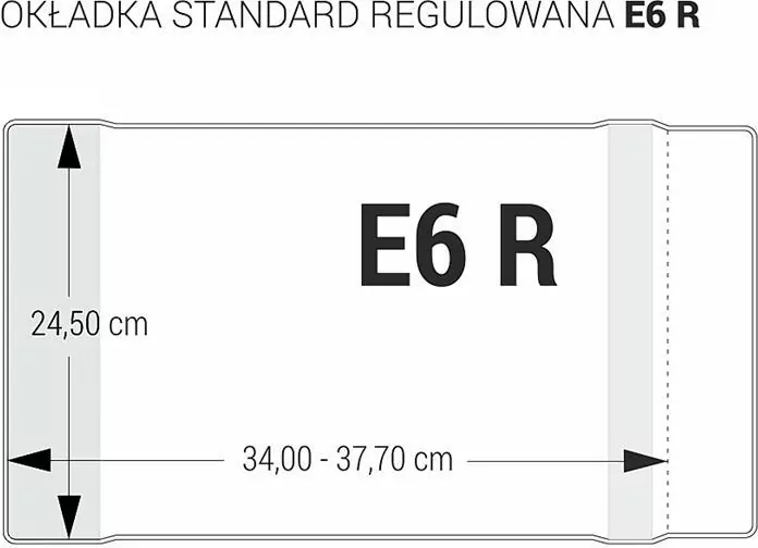 Okładka standard E6 - 245 regul bezbarwna (25szt) - tantis.pl