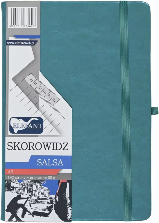 Skorowidz A5 Salsa turkusowy - tantis.pl