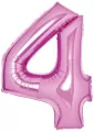 Balon foliowy cyfra 4 różowa 51x66cm - tantis.pl